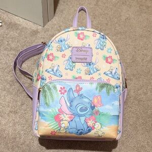 Loungefly Stitch Backpack - Purple and Cream